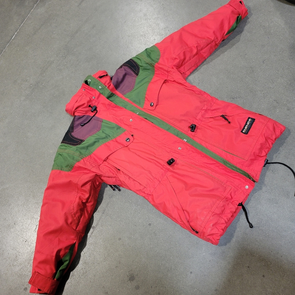 Vintage 80s Sun Ice Discipline Mens 38 medium Full Zip Hooded Ski Parka Jacket